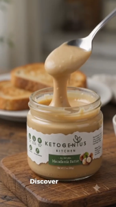 Ketogenius Kitchen Pure Macadamia Butter (200g) Mentega Macadamia - Unsweetened Zero Sugar Added Diabetic friendly Keto Low Carb Natural Vegan No Added Oil Tanpa Gula