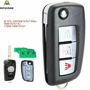 Keyecu Remote Flip Car Key Fob 434 MHz Cho Nissan Rogue 2015-2018 Với Chip PCF7961M Chất Liệu ABS + Kim Loại
