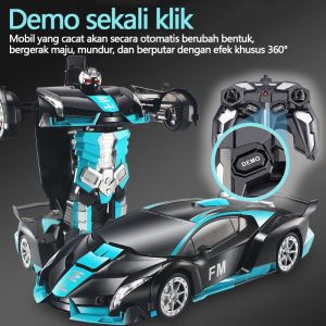 (dalam Stok) MAINAN MOBIL ROBOT REMOTE KONTROL BISA BERUBAH JADI MOBIL RC SPORT CAR Transformasi Maju Dan Mundur Menari Dan Berubah REMOTE CONTROL MOBIL SPORT CAR ROBOT TRANSFORM 1: 18 MOBIL REMOT ROBOT