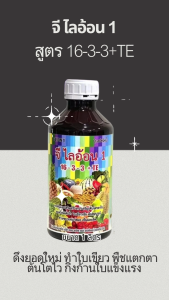 ปุ๋ยน้ำ 16-3-3+สาหร่าย+TE เร่งต้นเร่งใบ ใบเขียวเข้ม แตกยอดใหม่ ลำต้นแข็งแรง เพิ่มฟื้นต้นโทรม ใช้ได้ทุกพืช (1 ลิตร)