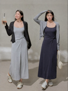 JULULOOK | Bộ Đầm Dây Kéo Nơ Thiết Kế Dành Cho Người Mập