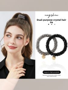 NING ZHOU | High Elasticity Durable Hair Ring with Crystal and Bracelet Function