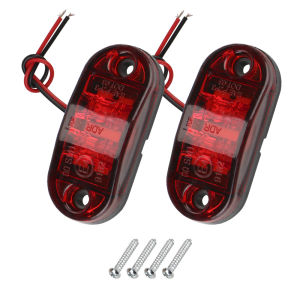 LED Side Marker Lamp 1 Pair 12V- 24V Warning Lights For Trailer Truck Caravan Red Yellow White Side Clearance Marker Lamp