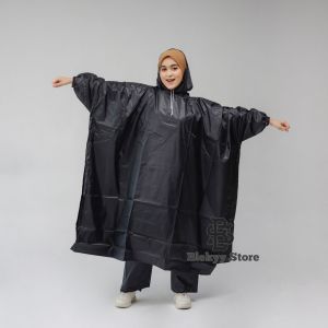 Jas Hujan Ponco Celana Polosan Bahan Karet Anti Rembes Raincoat Motor
