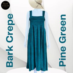 Dress & Dazzle Women's Maxi Dress - Casual Sleeveless Square Neck Maxi Dress in Solid Colors - Bark Crepe FreeSize (M to XL)