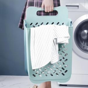Large sizeBathroom Folding Dirty Clothes Storage Basket Laundry Basket Household Wall Hanging Large Portable Punch-Free Put Clothes Bucket