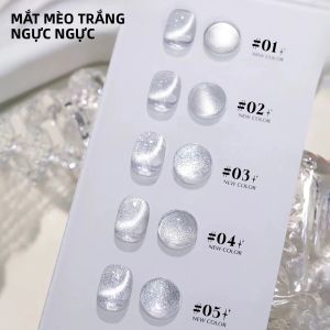 Bộ Sơn Móng Tay Gel Mắt Mèo Trắng MIANEL 12ML Với Hạt Thủy Tinh Họa Tiết Thiên Hà Mùa Thu Pha Lê Trang Trí Móng Rộng 1-5 Chiếc Gốc Nhựa