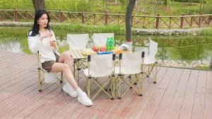 Outdoor Camping table chair Foldable picnic barbecue table portable  table camping set egg roll table