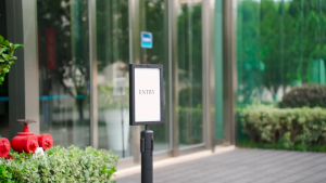 A4 Queue Pole Stand Display Board / Protocol Pole Signboard / Hotel Guidance Warning Railing Signboard
