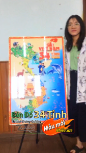 Mẫu 1 Hot! Tranh tráng gương Bản Đồ Việt Nam 34 tỉnh