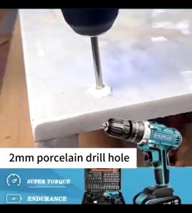 766V / 388V Mesin Bor Baterai Tangan Bor Cordless Drills Kit Dengan 2 Baterai Impact Drill