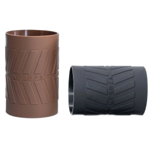 NEOUZA Manual Coffee Grinder Silicone Sleeve Adjustable Espresso Hand Grinder Cover Coffee Bean Mill Sheath Black and brown