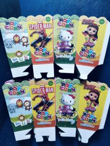 100pcs Kotak Popcron Ukuran 9x5cm bahan Kraft/duplex