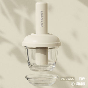 Onlycook Manual Garlic Smasher Glass Household Kitchen Tool for Grinding Garlic into Paste Baby Food Supplement Bowl Garlic Mortar