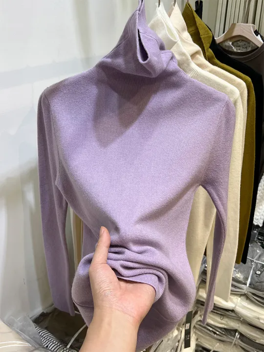 SUSIEYUAN | Áo Len Nữ Cổ Lọ Ôm Dài Tay Mùa Xuân | Lazada.vn