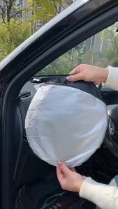 Car Windshield Sunshades Foldable Car Front Window Sun Shade Cover Sun Visor with Storage Bag for Car Windshield Sun Protection