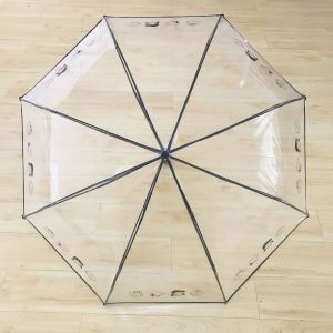 Transparent Folding Auto Open Umbrella Tri-fold