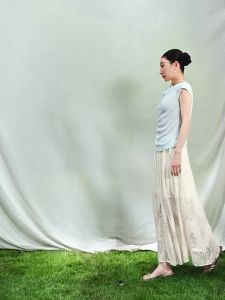 SUSHE | Lace High-Waist A-Line Skirt