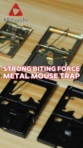 Mitsushi Iron Mouse Trap Plate Clip Spring Clip Household Black Metal Mouse Trap for Mouse and Pest