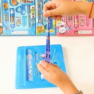 9In1 ChildrenS Pencil Stationery Set School Supplies ChildrenS Stationery Set Birthday Gift Portable Eraser Ruler