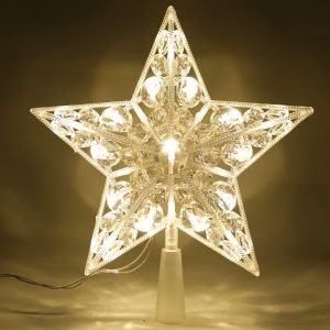 15cm Christmas Tree Decoration Stars Warm White Lights Home Room Decor LED Shining Lamp Xmas Festival TopStar Navidad 1.07in