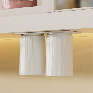 Magnetic Absorption Toothbrush Holder under Mirror Cabinet Drainage Cup Storage Rack for Electric Toothbrush And Toothpaste