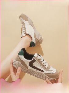 Red Dragonfly Agan Womens Casual Sport Shoes Middle-Aged Mom Winter Leisure Fashion Cross-Buckled Round-Toe Rubber Outsole