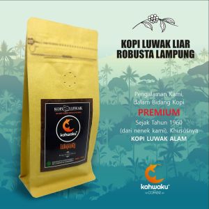 Kopi Luwak Asli Liar Robusta KAHWAKU 100 Gram