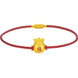 Lucky Gold Bead Bracelet Charm