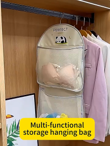 17 MILE Multi-layer Storage Mesh Bag Save Space Large Capacity Socks Storage Bags Wardrobe Hanging