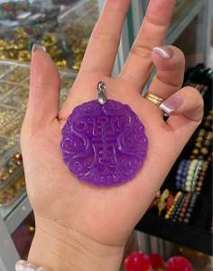 Vòng cổ nam mặt ngọc bội chữ Hỷ đại cát đại lợi may mắn tài lộc đá mã não