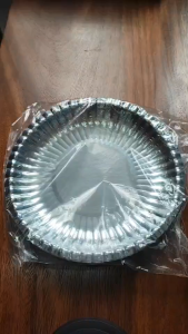 SIZE 9" PAPER PLATE SILVER COLORED DESIGN PLATINUM PLATE 20/40/100 PIECES#PAPER