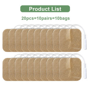 10/20Pcs Electrode Pads Reusable Non-woven Silicone Massage Gel Electrodes Patches for Body TENS Massager EMS Muscle Stimulator