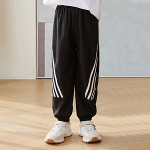 Childrens Anti-Mosquito Pants Boys Summer Thin Girl Black Ankle-Tied Sports Pants Baby Girl Pants Quick-Drying Pants