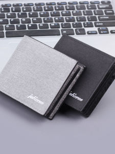 Mens Short Thickened Wallet Large Capacity Drivers License Leather Clip Simple Style Student ID Card Position Anti-Magnetic