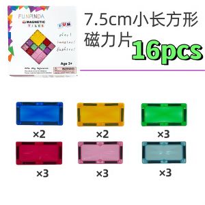 Large Particle Magnetic Building Blocks Childrens Educational Toys Puzzle Supplemental Pack Colorful Window Magnetic Tiles