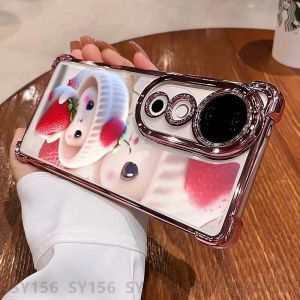 Casing Samsung A55 A54 A53 A73 5G A06 A16 A52 A04 A05 A05s A32 A32 A33 A34 A35 5G Casing Clear Luxury Aesthetic Shockproof Thickened Air Cushion Anti-Fall