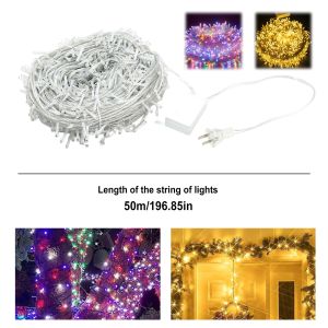 【Homelements】（🎅Christmas🎄） 400 LED 50M Christmas LED Fairy Lights IP65 Waterproof 8 Modes Outdoor Holiday Decoration Plug-in Power