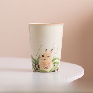 Large Size Ceramic Ceremonial Tea Cup Panda Single Cup Gongfu Tea Set Gift Box Vintage Style Handmade Dehua Ceramic Cat Mug