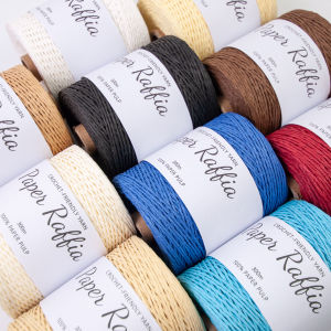 300M Raffia Woven Thread Cotton Grass Raffia Papygrass Handmade Diy Hook Bag Special Straw Material Crochet
