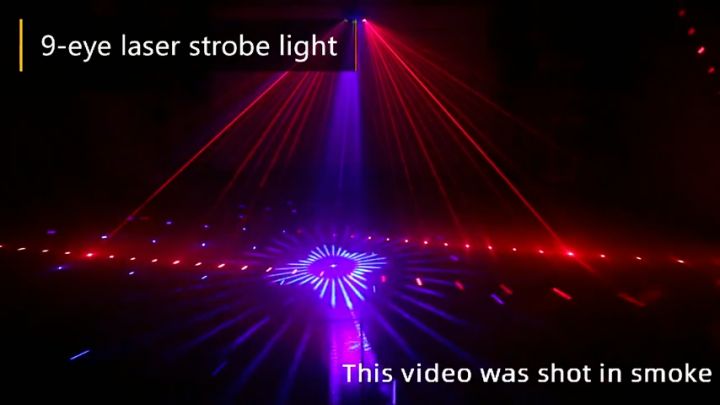 KAIY 9/15 Lens Led Sound Activated Disco Lights Strobe Lights Laser Light Gobo Remote Control DMX 512 Party Club KTV Stage Evevt