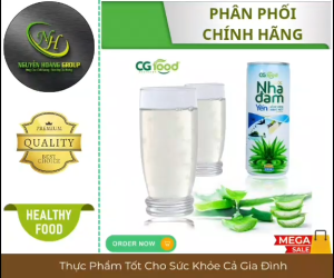 LỐC 6 LON - CG FOOD Nước Nha Đam Yến Lon Cao 250 ml