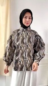 MODIS - Ghalaxie Marble Blouse / PAKAIAN WANITA / ATASAN WANITA / BLOUSE / BLUS