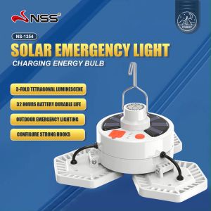 Nss portable led solar light outdoor waterproof folding football bulb solar powered energy led light bulb super bright solar bulb light indoor house rechargeable emergency light