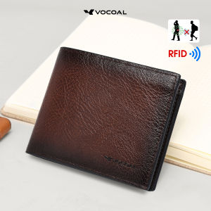 VOCOAL Mens Wallet RFID Blocking Protection Simple Short Wallet Soft PU Business Wallet Retro Wallet Multi-Card Position Wallets Travel Purses Coin Wallet