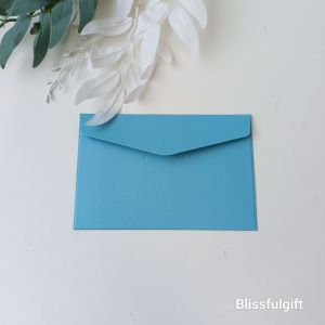 25pcs Thick Quality Cardstock Blue Envelope Pearlescent 250gsm