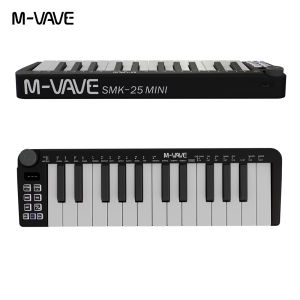 M-VAVE | M VAVE Mini Rechargeable MIDI Keyboard 25 Keys Portable USB MIDI Controller for Home Studio Music Creation Stage Performance