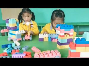 [HAPPY BABY&KID]  Kid Soft Rubber Building Blocks | Big Size | DIY Compatible Rubber Brick Early Educational Teethers Bricks