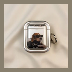 Fun Electroplated White Eye Dog Airpods pro 3 Protective Case Airpod 4 Compatible  pro 2 Earphone Shell Second Generation Wireless Bluetooth Third Aipods 3 Generation Airpod pro Four