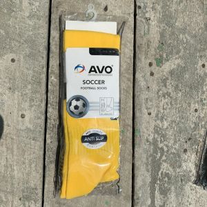 Kaos Kaki Avo Panjang Anti Slip Hitam Putih untuk Futsal Sepak Bola Olahraga Outdoor Pria Wanita